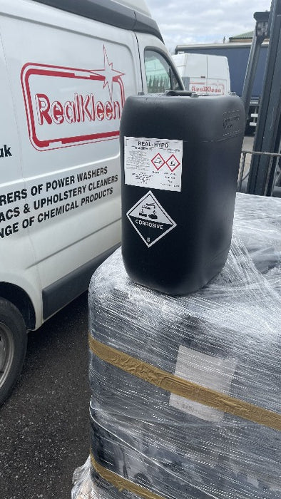 Sodium Hypochlorite 14/15% Cleaner , "REAL-HYPO" 25 Litres