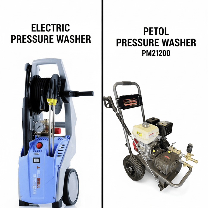 Petrol vs Electric Pressure Washers: Complete Comparison Guide 2025