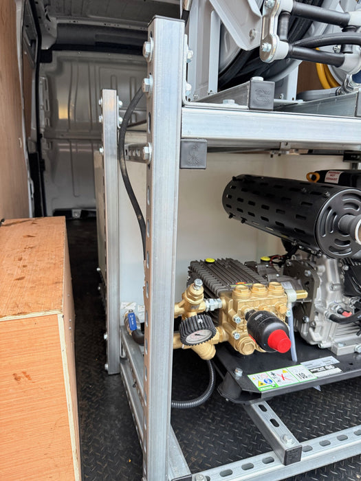 VP30200 van mounted pressure washer compact installation maximizing cargo space