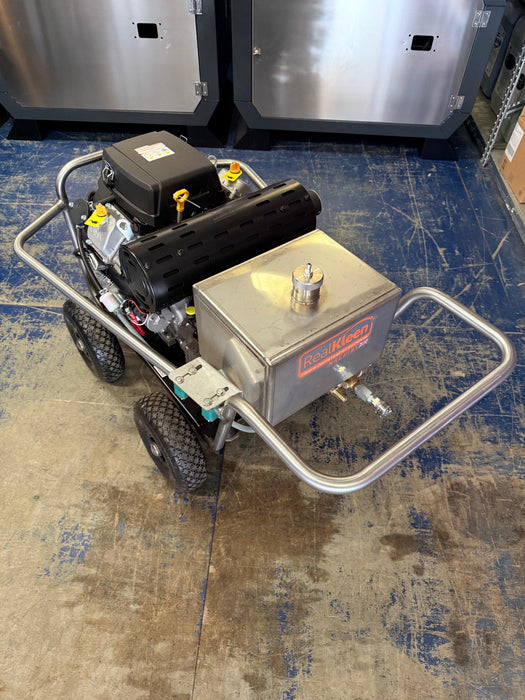 PM30200 high flow pressure washer trolley frame and wheel construction