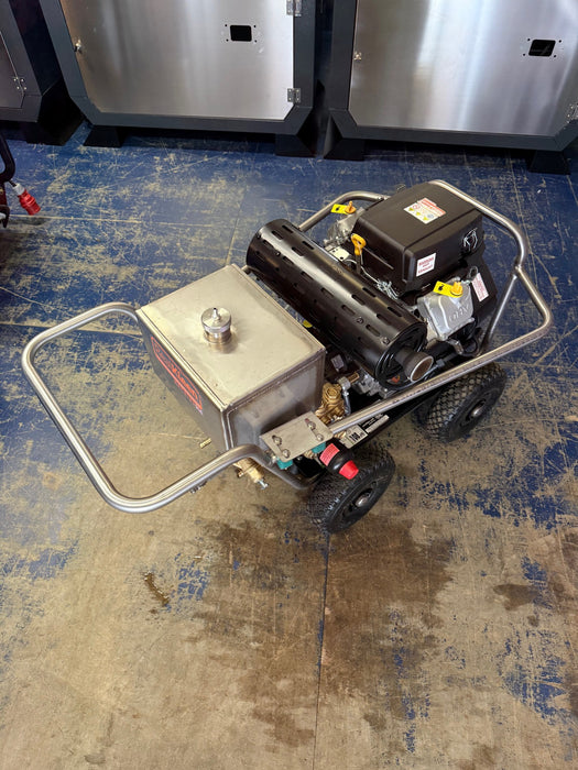 PM30200 pressure washer component detail showing professional build quality