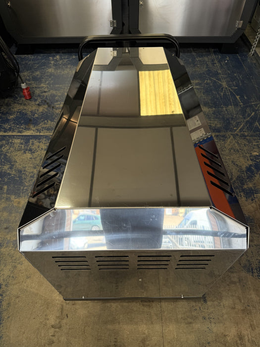 MHE10160SS electric pressure washer rear angle view with stainless steel heating system Eco