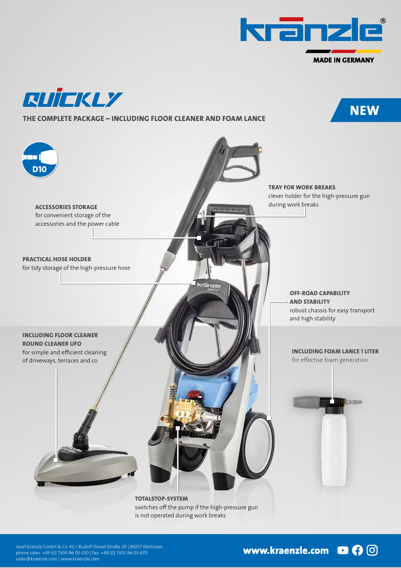 Full Electric Emission Free Pressure Washers