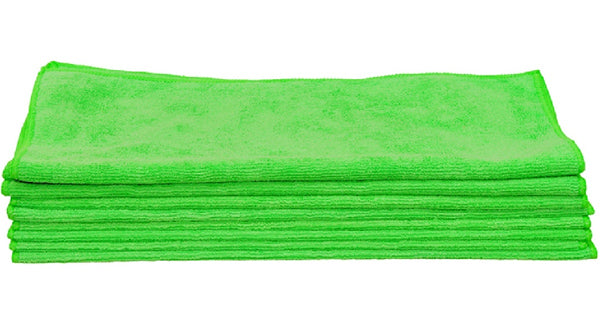 GREEN MICROFIBRE CLOTH TRADE PACK OF 10