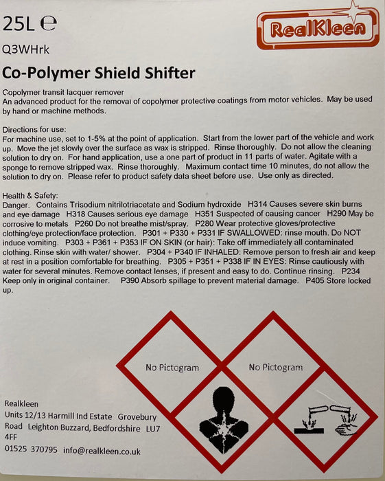 Co-Polymer Shield Shifter, 25 Litres