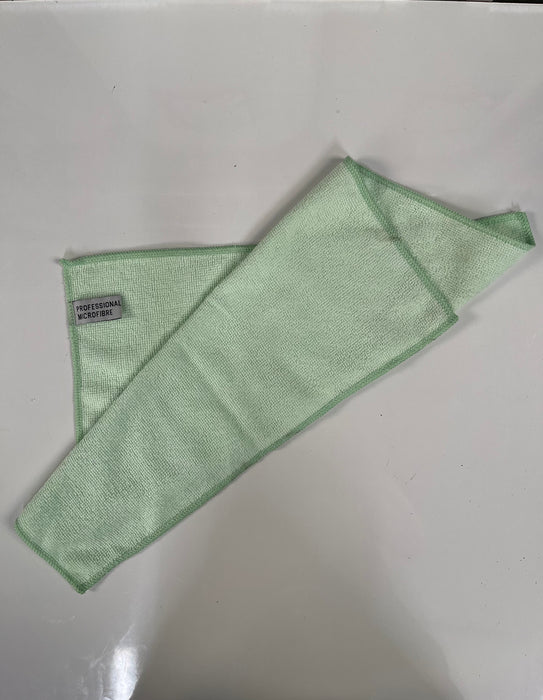 PACK OF 10 GREEN MICROFIBRE CLOTHS